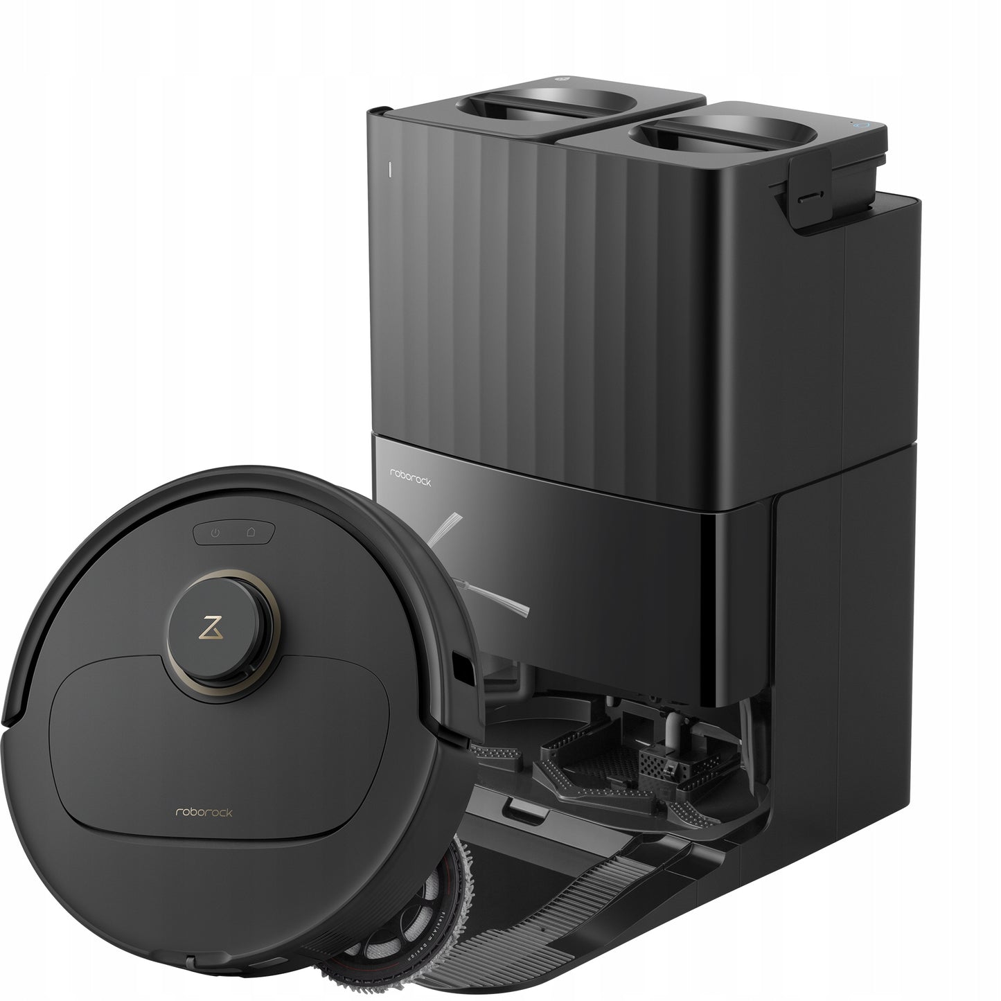 Robot sprzątający z funkcją mopowania Roborock Qrevo 5AE czarny 12KPa ze stacją czyszczącą(Q-Revo/Robot sprzątający mopowanie Roborock Qrevo 5AE czarny 12KPa Stacja Mopujacy)