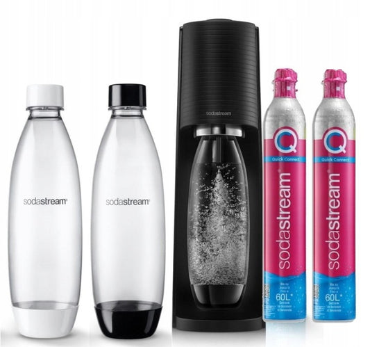 OdkryjSodaStream Saturator wody gazowanej Sodastream Soda TERRA czarny 2x butelka 2x nabój(440 ml/Saturator wody gazowanej Sodastream Soda TERRA czarny 2x butelka 2x nabój)