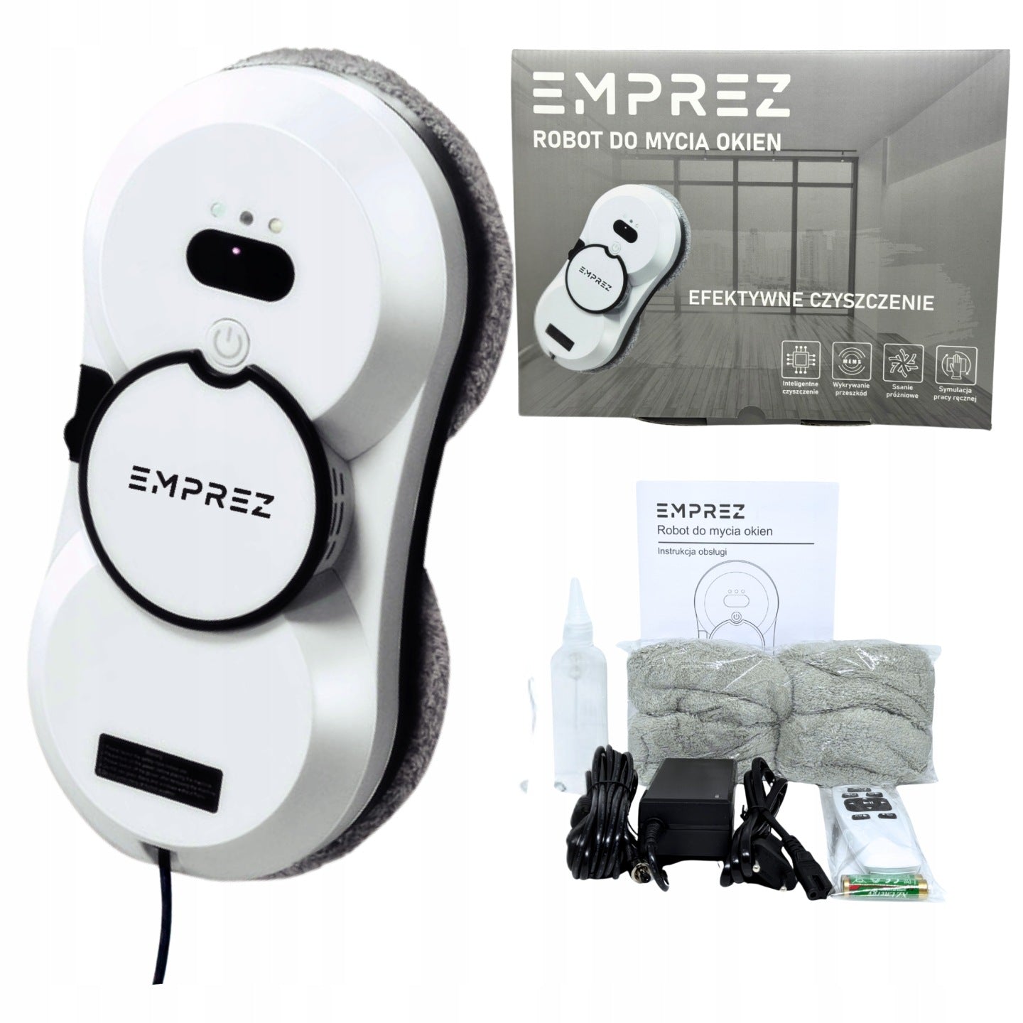 Emprez | Intelligentny robot sprzątający do mycia szyb okien | Polska Marka(Emprez | Intelligentny robot sprzątający do mycia szyb okien | Polska Marka/Emprez Robot do Mycia Szyb i Okien HCR-10)