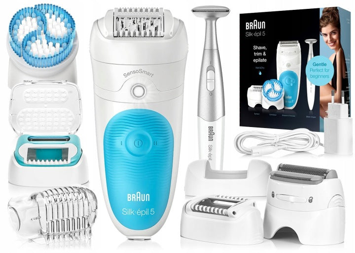 Braun DEPILATOR BRAUN Silk-epil 5 SensoSmart WETDRY + SPA + GOLARKA + TRYMER 4w1(DEPILATOR BRAUN Silk-epil 5 SensoSmart WETDRY + SPA + GOLARKA + TRYMER 4w1')