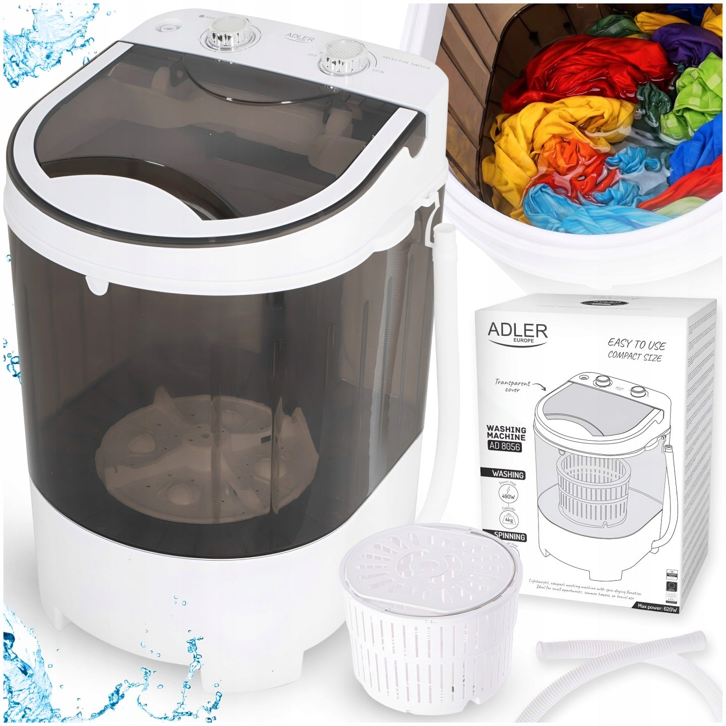 PRALKA TURYSTYCZNA MINI PRZENOŚNA Z WIRÓWKĄ SKŁADANA PODRÓŻNA AUTOMATYCZNA(3 kg/PRALKA TURYSTYCZNA MINI PRZENOŚNA Z WIRÓWKĄ SKŁADANA PODRÓŻNA AUTOMATYCZNA)